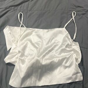 Zara satin stop with tie back